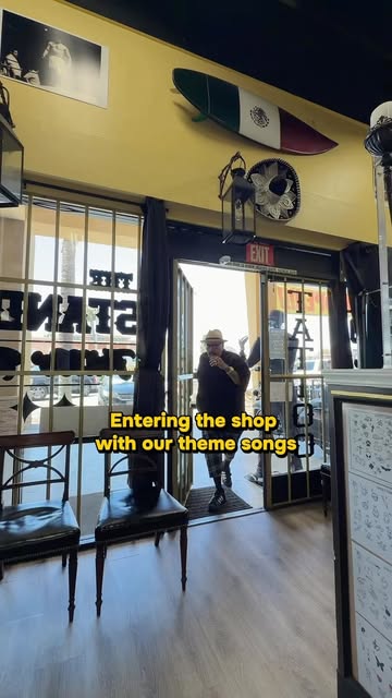 Interior view of the San Diego tattoo studio